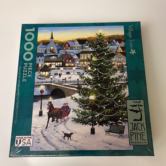 Jack Pine Puzzle Village Tree 1000 Pieces, NEW - Picture 1 of 11
